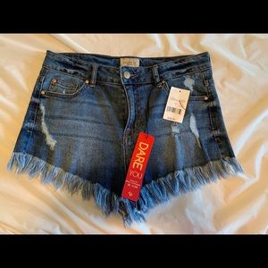 Denim jeans shorts new with tags! Size 9